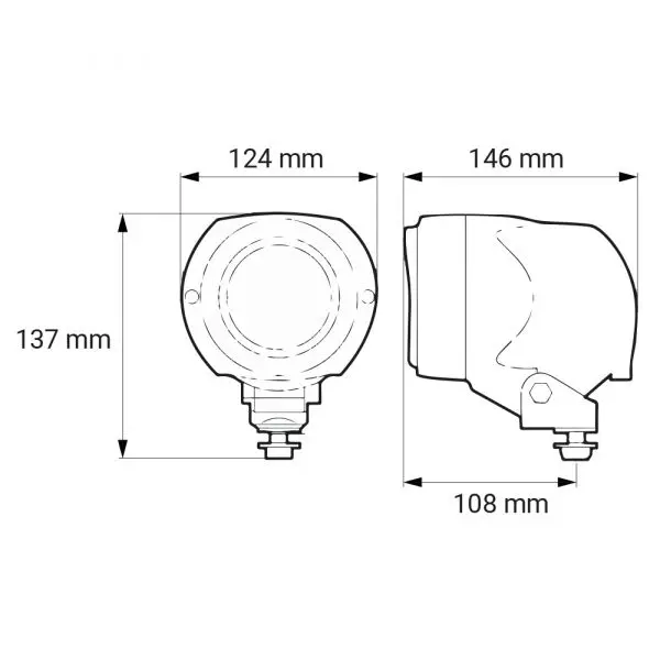 TRUCKLAMPE BLÅTT LYS LED DV 