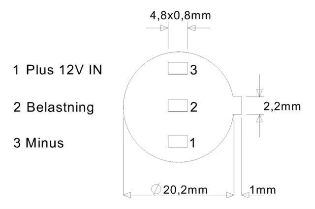 Trykkbryter varmesymbol 12v | Verne