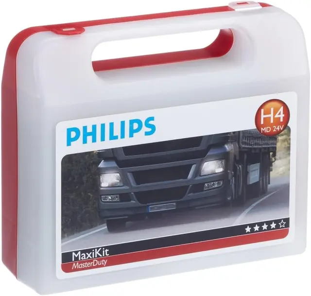 PHILIPS pæresett MaxiKit MasterDuty 24V H4,PY21,R5W,P21W,P21/5W,R10W,C5W,T4W ++ 