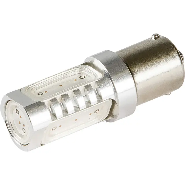 Ledpære BA15S 6w 12v gul 