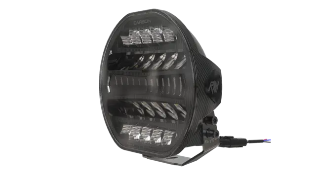 RAW CARBON fjernlys 9" m/dynamisk gult el. hvitt parklys, 170W 