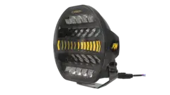 RAW CARBON fjernlys 9" m/dynamisk gult el. hvitt parklys, 170W