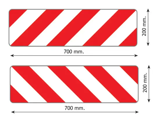 Skilt rød/hvit 700x200 al 2stk | Verne