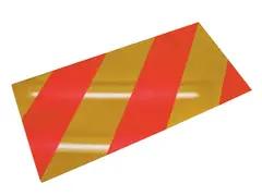 Skilt r&#248;d/gul 525x250 al 2stk.