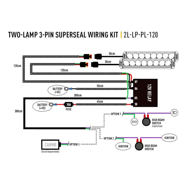 LAZER relesats for 2 lamper 3-pol amp kontakt | Verne