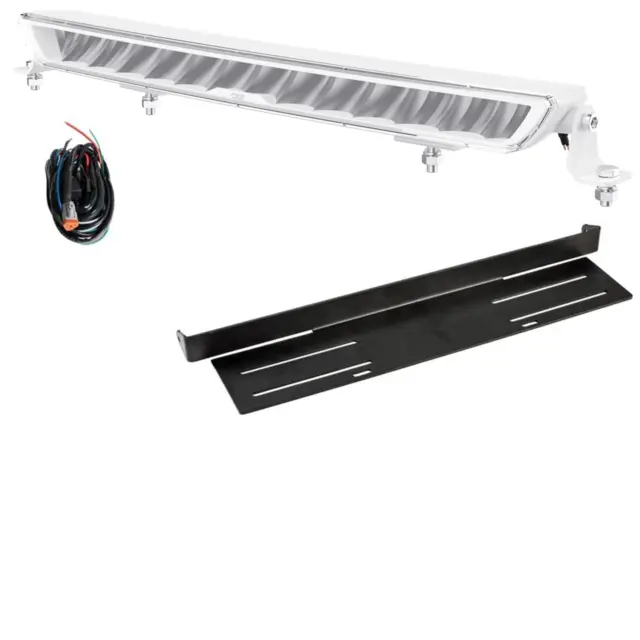 Fjernlyspakke med OZZ XB1 20" (hvit), brakett og ledningsnett 