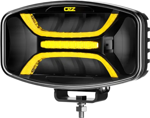 OZZ XO1 P fjernlys Oval Sort 8 LED m/varsellys R65, 8160 lumen