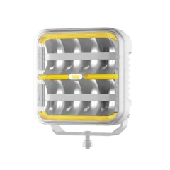OZZ SQR 7" fjernlys 178mm med park- og varsellys, hvitt hus