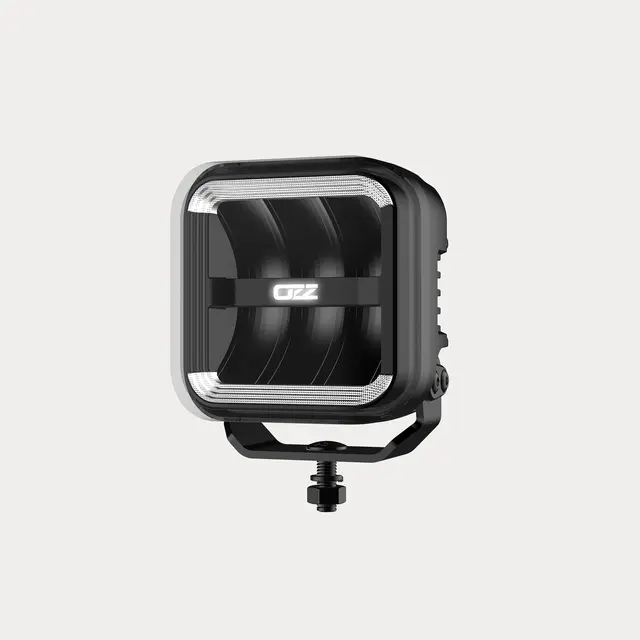 OZZ SQR 5" fjernlys Sort m/hvitt eller oransje parklys 