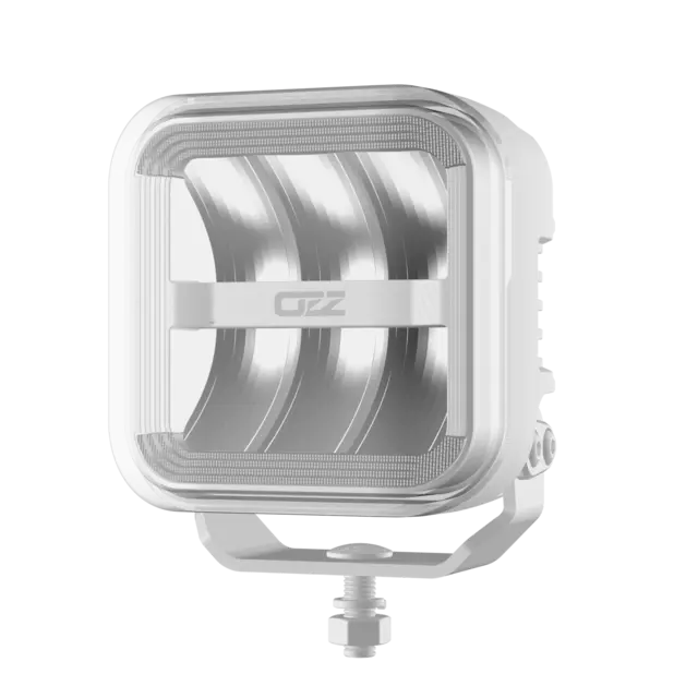 OZZ SQR 5" fjernlys Hvit m/hvitt eller oransje parklys 