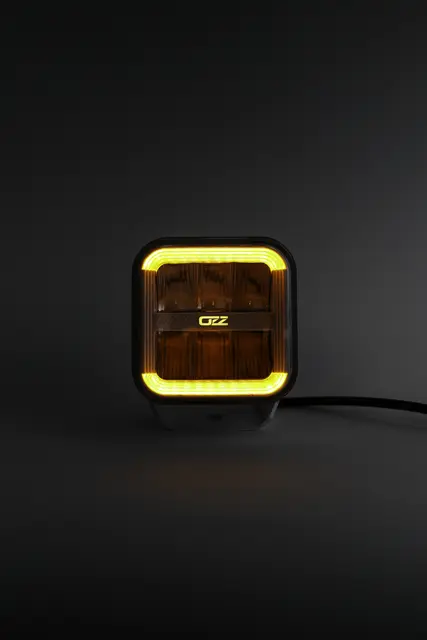 OZZ SQR 5" fjernlys Hvit m/hvitt eller oransje parklys 