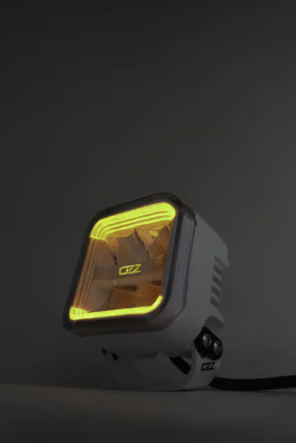 OZZ SQR 3" fjernlys Hvit m/hvitt eller oransje parklys 