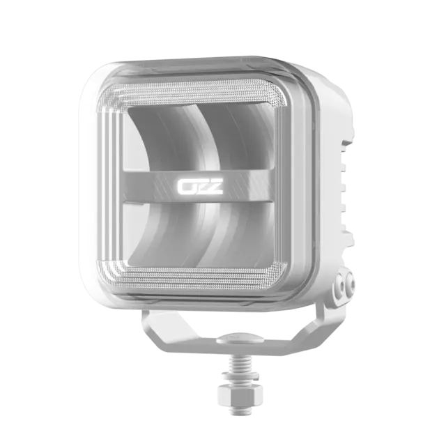 OZZ SQR 3" fjernlys Hvit m/hvitt eller oransje parklys 