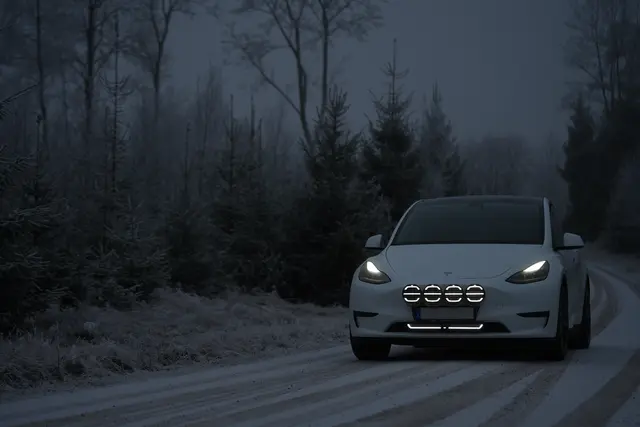 OZZ XB1 P27" fjernlys LED-bar kurvet m/pos.lys Hvitt hus 