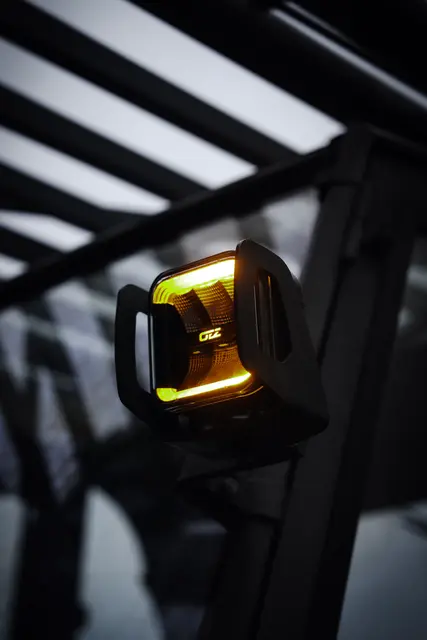 OZZ SQR 5" arbeidslys Sort m/varsellys R65 