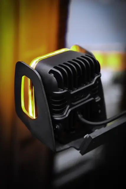 OZZ SQR 5" arbeidslys Sort m/varsellys R65 