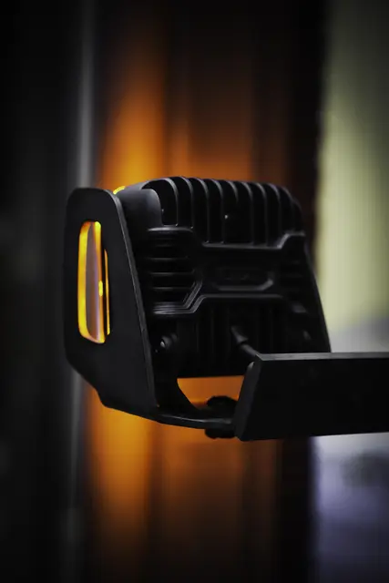 OZZ SQR 5" arbeidslys Sort m/varsellys R65 