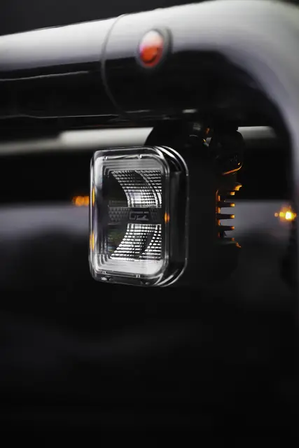 OZZ SQR 3" arbeidslys Sort m/varsellys R65 