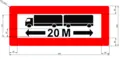Skilt Lang last 20m 20x50cm