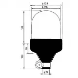 AEB Roterende varsellys 24V halogen 