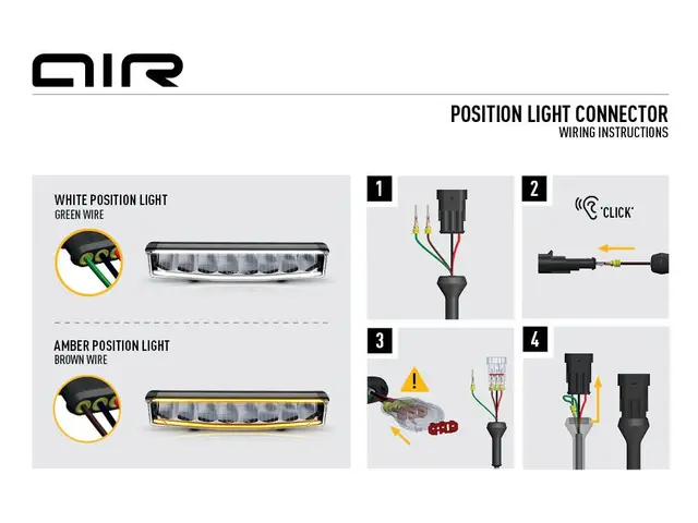 LAZER AIR-55 Fjernlys LED-bar m/parklys og varsellys, 8 LED, 411mm 