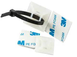 Buntebåndfeste 4,8mm 29x29mm hvit