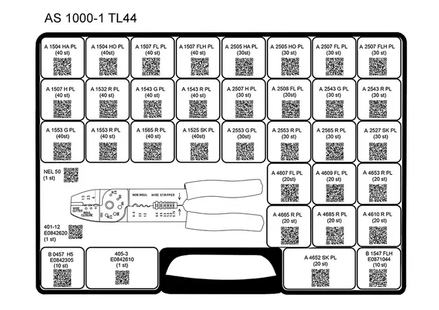KABELSKOASSORTEMENT 1000 STK KABELSKO 