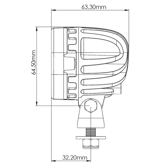 TYRI 0606 Arbeidslampe Symmetrisk 12V 