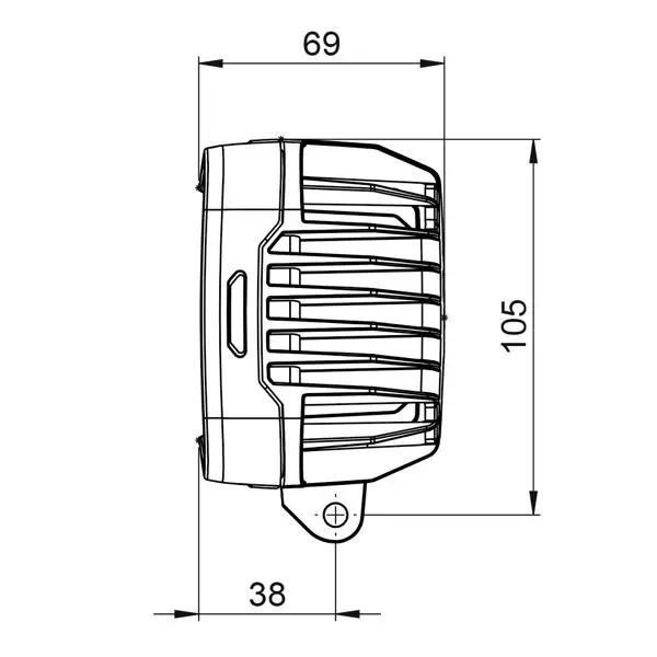 TYRI S2 LED arbeidslys plastikk hus Symmetrisk 12/24V 
