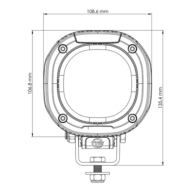 TYRI Arbeidslampe 1010-6000eL Symmetrisk 12 / 24V 