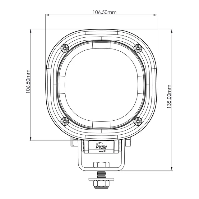 TYRI Arbeidslampe 1010 Symmetrisk 12/24V 