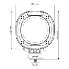 TYRI 1010 arbeidslys 2800Leff. lumen 9 - 32V  Symmetrisk lysbilde.