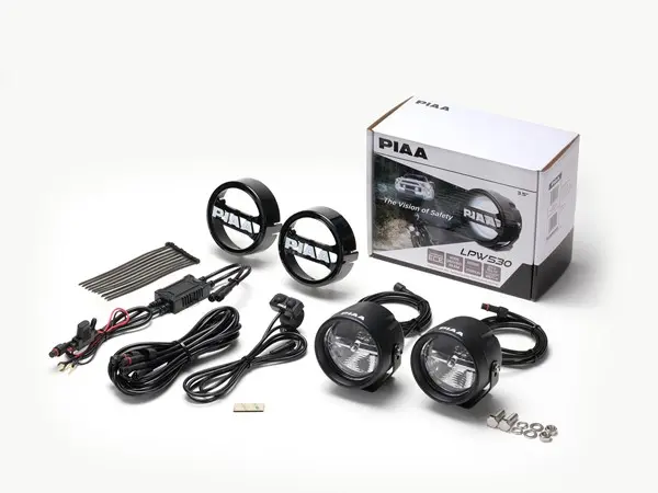 PIAA | LED MC lamper 3,5'' 6000K med bryter og ledn.nett 