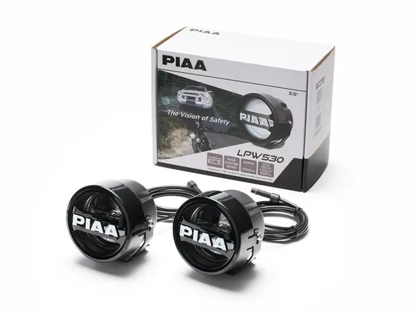 PIAA | LED MC lamper 3,5'' 6000K med bryter og ledn.nett 