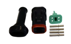 Deutsch kontakt sett 4-pol hann m/ kappe