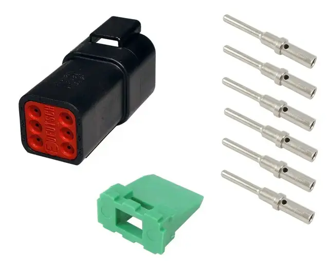 Deutsch kontakt 6-pol hunn-del sett 