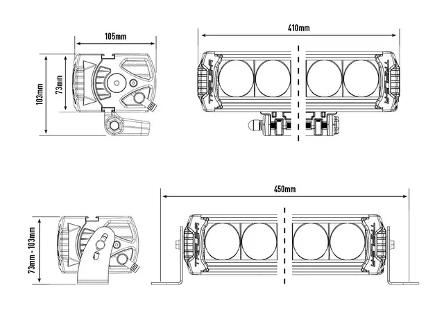 LAZER Chevrolet Silverado 1500 LT 2022-> Grillkit med 2x Triple-R 1000 Elite 