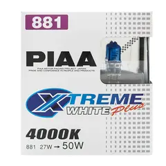 PIAA | H27W/2 -881 | Xtreme White Plus 4000K Halogen p&#230;re