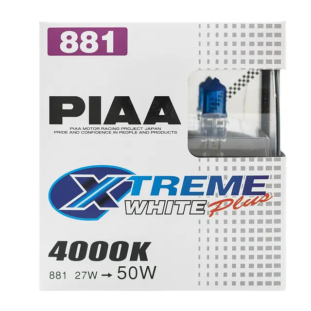 PIAA | H27W/2 -881 | Xtreme White Plus 4000K Halogen pære 