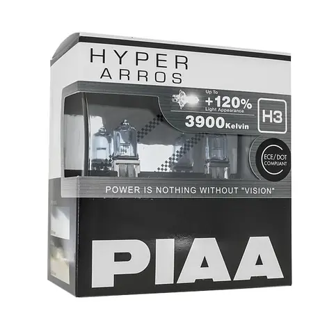 PIAA | H3 p&#230;re sett &#224; 2 stk. Hyper Arros +120%