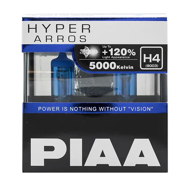 PIAA | H4 | Hyper Arros 5000K Halogen pære 