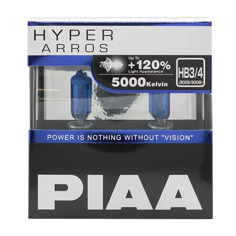 PIAA | HB3/HB4 p&#230;re sett &#224; 2 stk Hyper Arros 5000K
