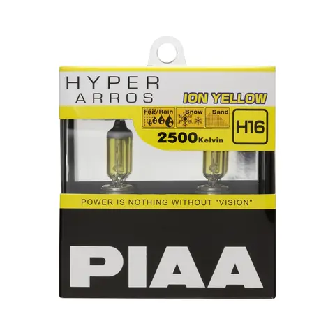 PIAA | H16 p&#230;re sett &#224; 2 stk Hyper Arros Yellow 2500K