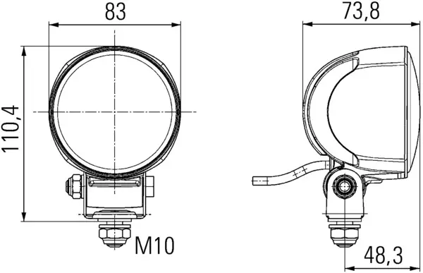 HELLA arbeidslampe LED 2500lm 12-24V 