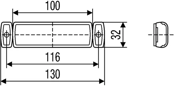 HELLA markeringslys LED hvit 24V 