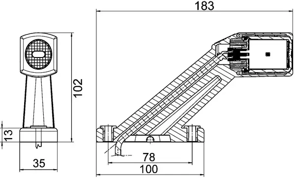 HELLA markeringslys LED høyre 12/24V 