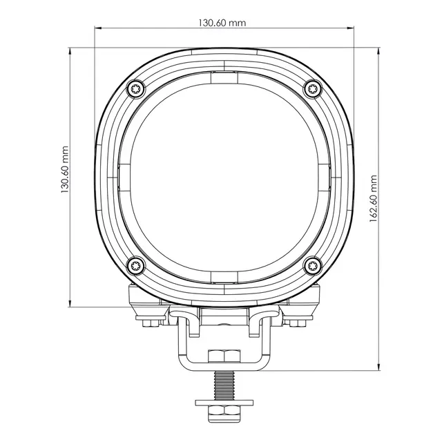 TYRI Arbeidslampe 1313 Symmetrisk 12/24V 