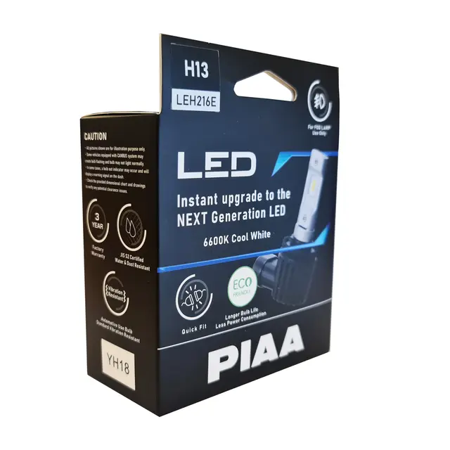 PIAA | H13 Tåkelys LED ombygnings Kit med integrert CanBus motstand 6600K 