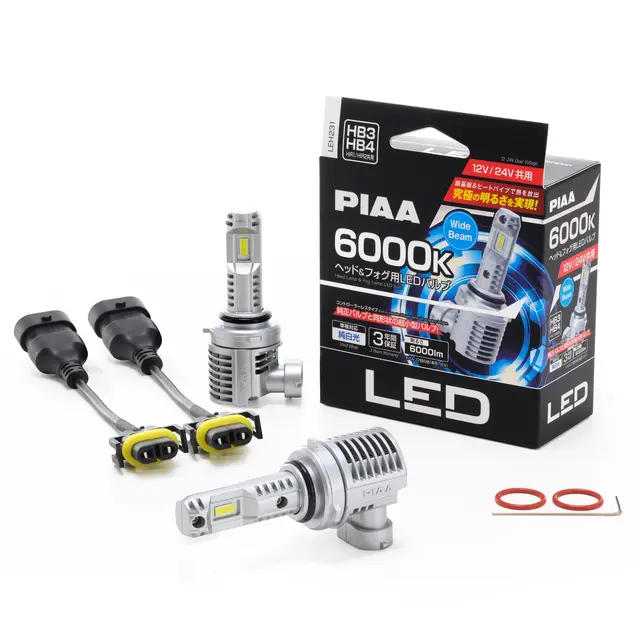 PIAA LED HB3/HB4 LED-ombygg.kit, 12/24v 6000K, 6000 lumen 