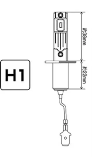 PIAA H1 LED ombygningskit m/ integr. CAN-bus motstand, 6000K, 12V 